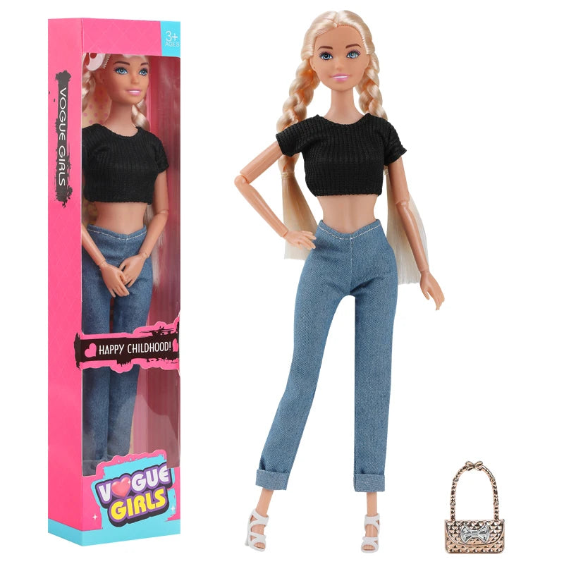 Modieuze Barbie Pop 30cm – Flexibele Speelpop met Outfit