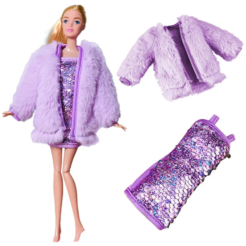 Poppenkleertjes 30 cm – Jurk & Jas Mode Outfit voor Poppen (3+)