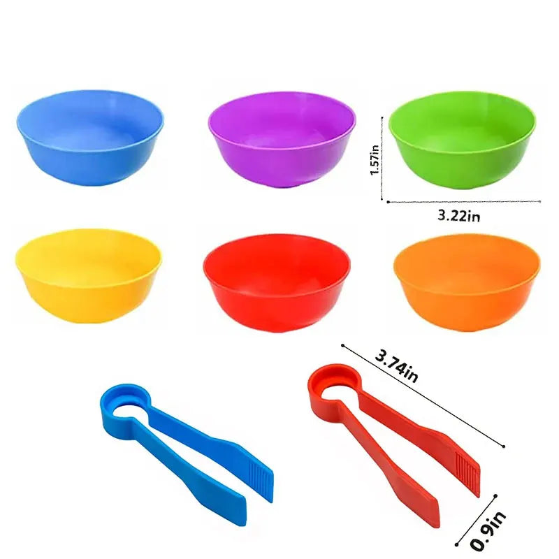 Regenboog Pompoms Telspel – Educatief Kleuren- en Telspeelgoed 3+