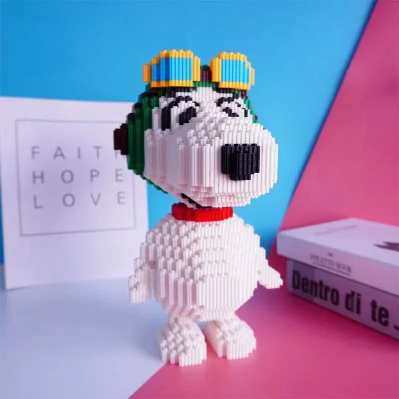 Snoopy bouwsteen driedimensionaal