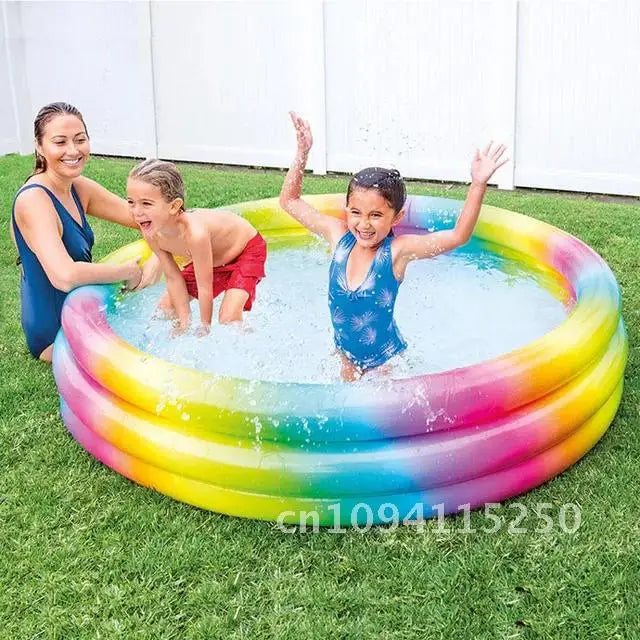 Opblaasbaar Kasteel Zwembad Kinderen – Met Glijbaan & Waterpret 3+