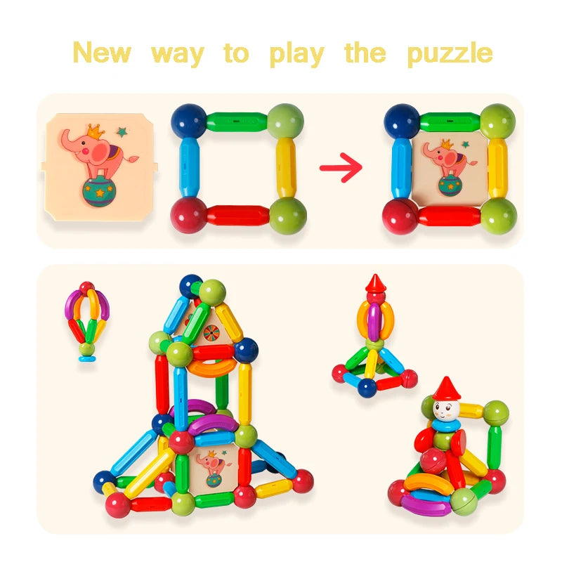 Romboss Magnetische Bouwstenen – Educatief Constructiespeelgoed 4+