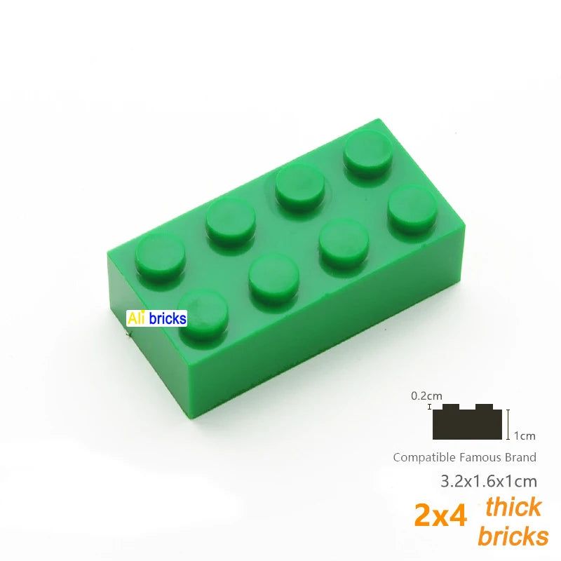 80 Stuks Bouwstenen – Dikke Blokken Compatibel met Lego (3+)