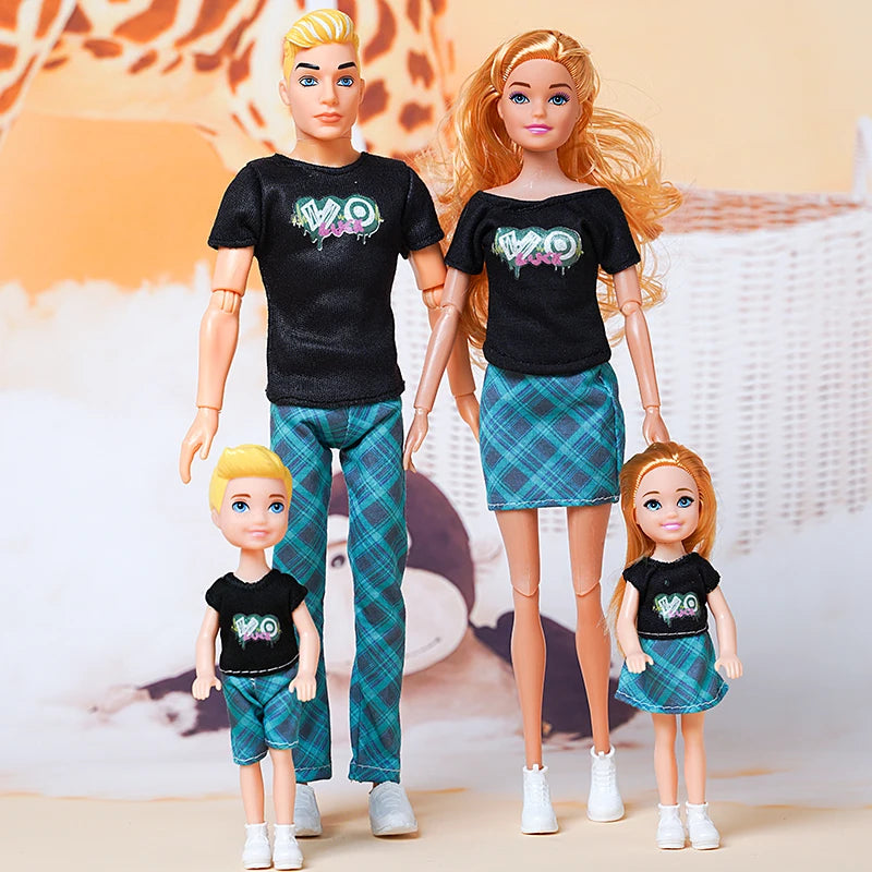 Barbie Familiepop Set – 4-delige Speelset voor Fantasierijk Spel