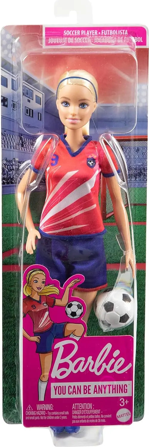 Barbie Voetbalster Pop – Sportieve Atleet met Outfit en Bal 30 cm
