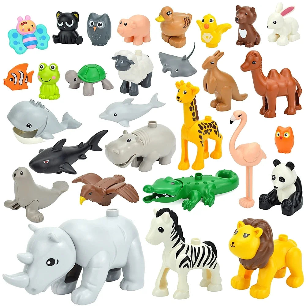 Dieren Bouwstenen Kind – 72x Grote Duplo Blokken Set (3+ Jaar)