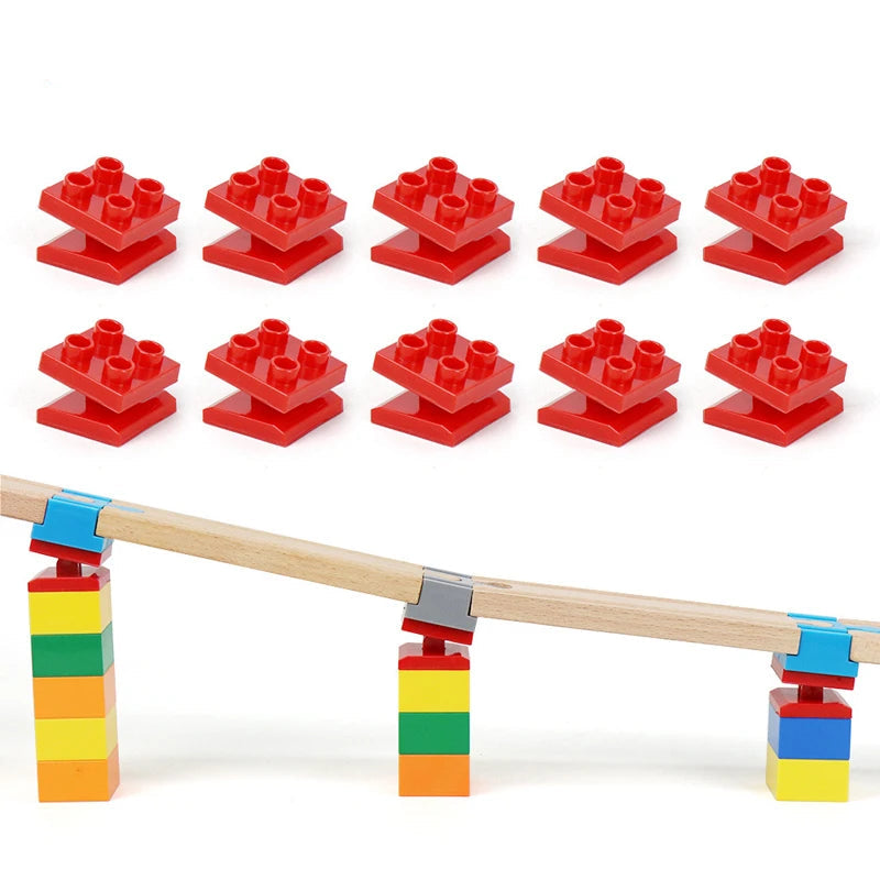 Universele Houten Treinrail Verbinders – Set van 5 of 10 Stuks
