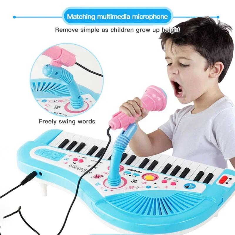 Kinder Keyboard Piano – 37-Toetsen Elektronisch Muziekspeelgoed (3-6 jaar)