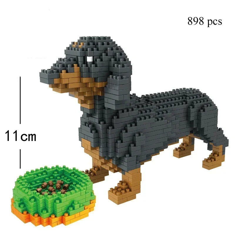 Yorkshire Terrier Hondenmodel – Micro Bouwstenen Set (14+)