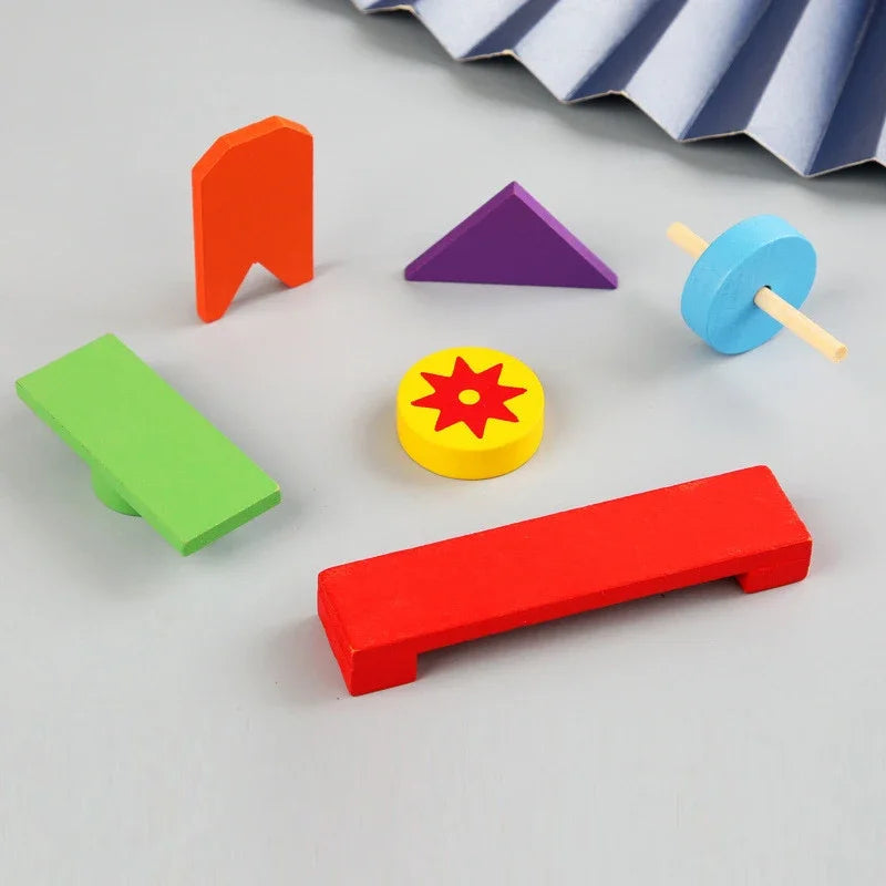 Regenboog Houten Domino Speelgoed – Educatief Kleurenplezier (4+ Jaar)