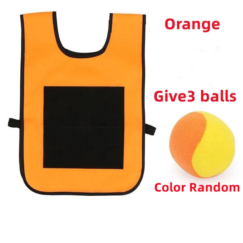 Sticky Jersey Vest voor Kinderen – Buitenspeelgoed met Klittenbandballen