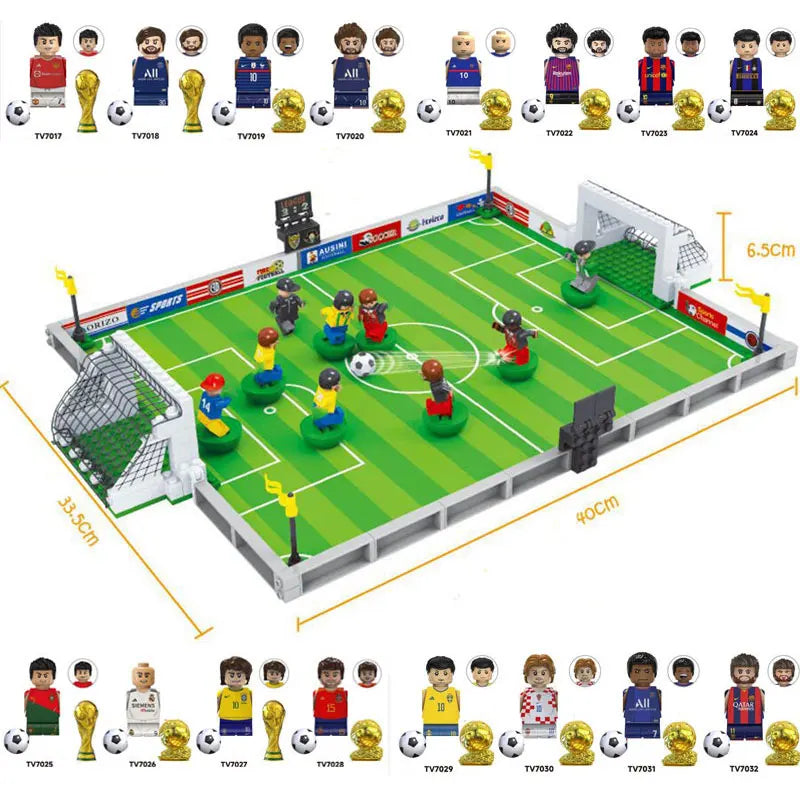 Tafelvoetbal Bouwset – Voetbalstadion & Wereldteam (14+ jaar)