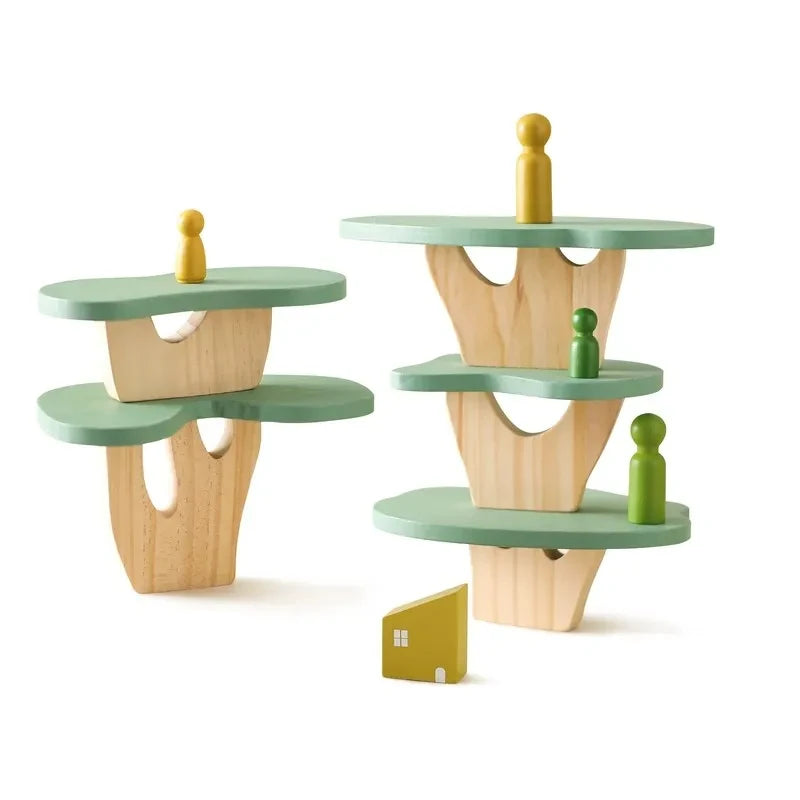 Montessori Zintuiglijk Stapelspeelgoed – Houten Baby Speelgoed (0-3 jaar)