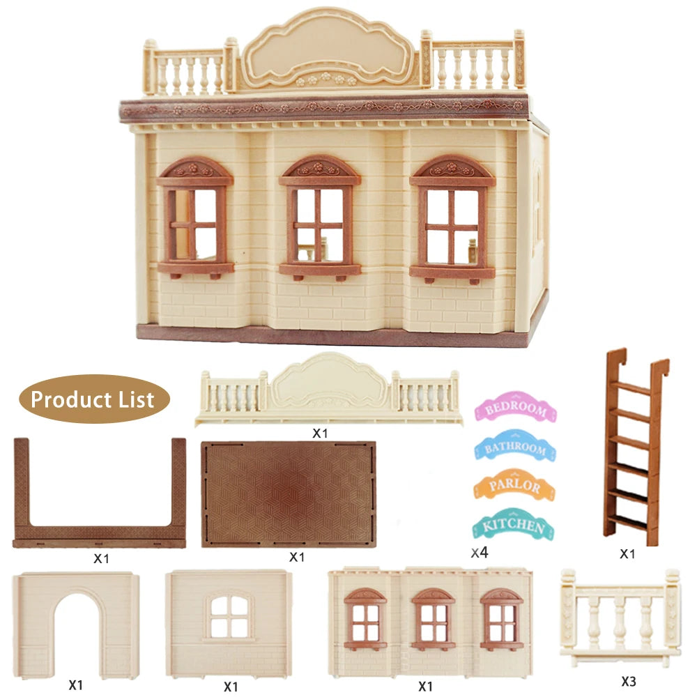 1:12 Poppenhuis Meubels Villa – Miniatuur Keuken- en Dinette Set