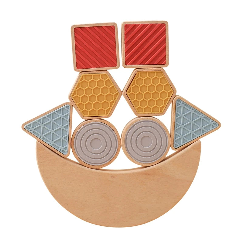 Houten Balance Board met Dieren & Rijgspel – Educatief Speelgoed