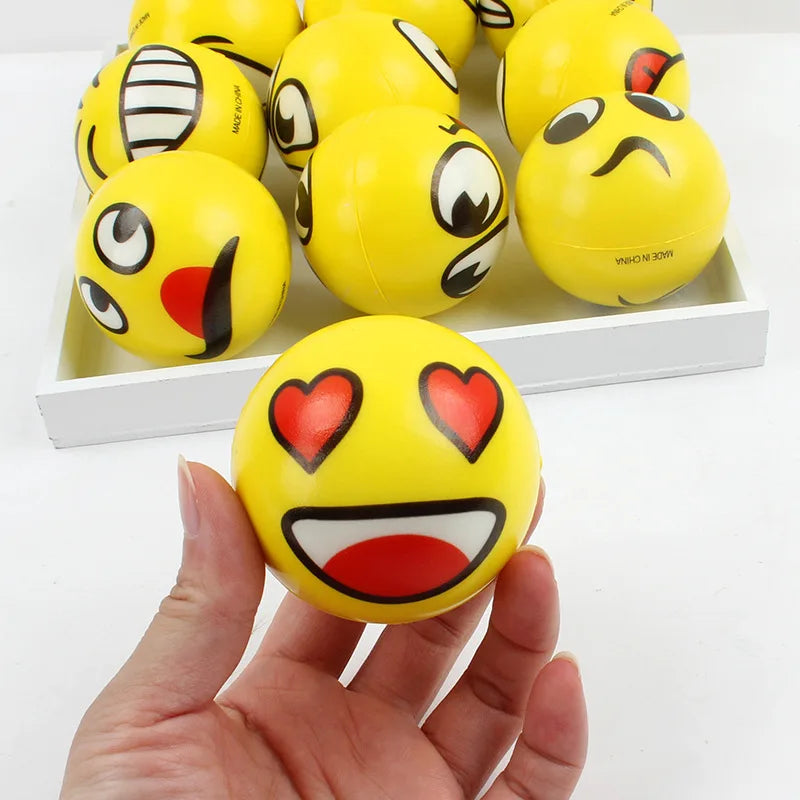 Set van 6 Glimlach Stressballen – Ontspanning & Plezier voor Kinderen