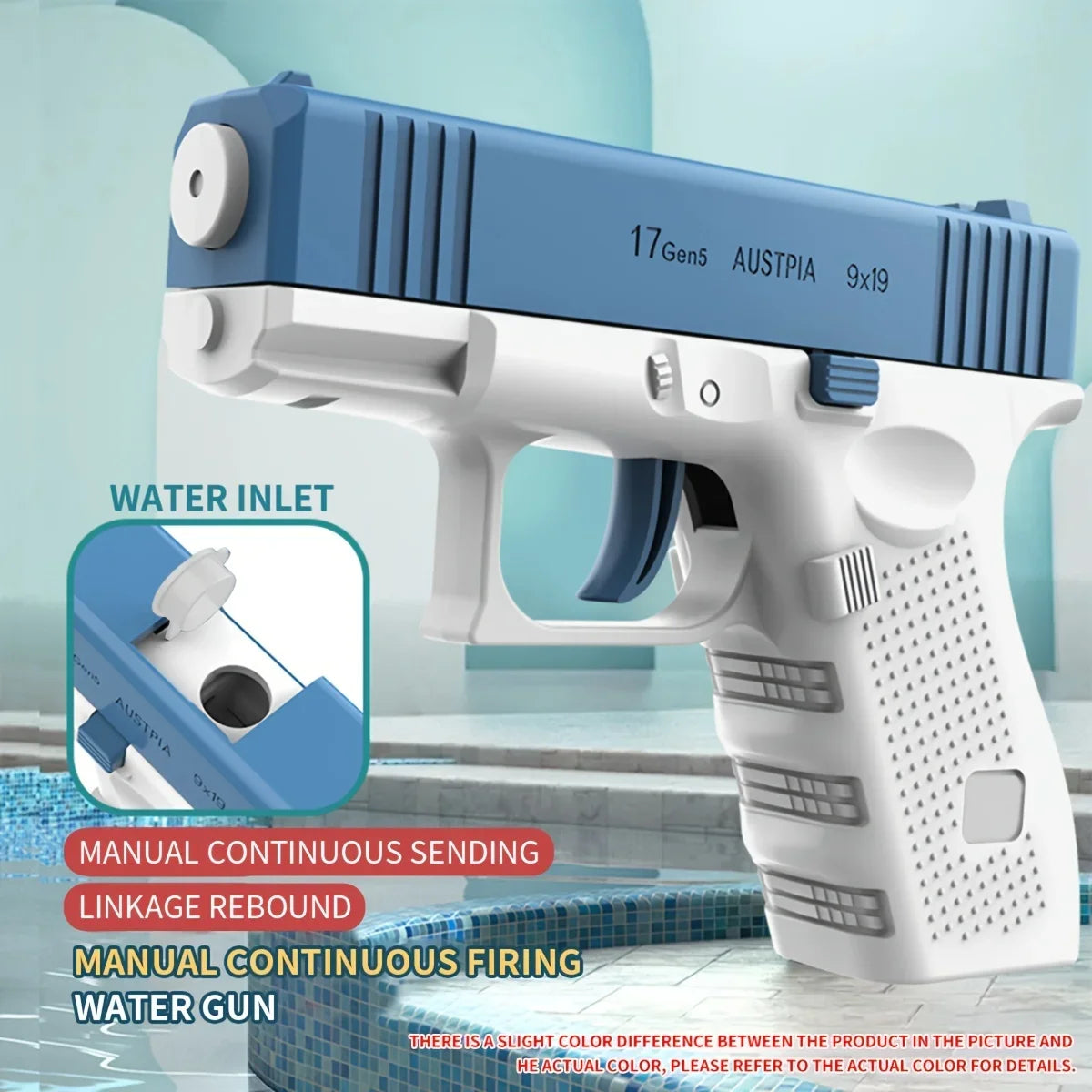 Waterpistool Kinderen โ Hoge Druk, Handmatig Oplaadbaar, 3+