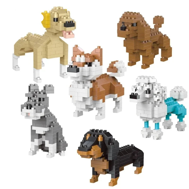 Mini Teckel Bouwset โ Micro Hond Bouwstenen (14+ Jaar)