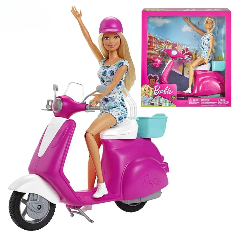 Barbie Motorfiets Roze – Speelgoedvoertuig voor Barbiepoppen