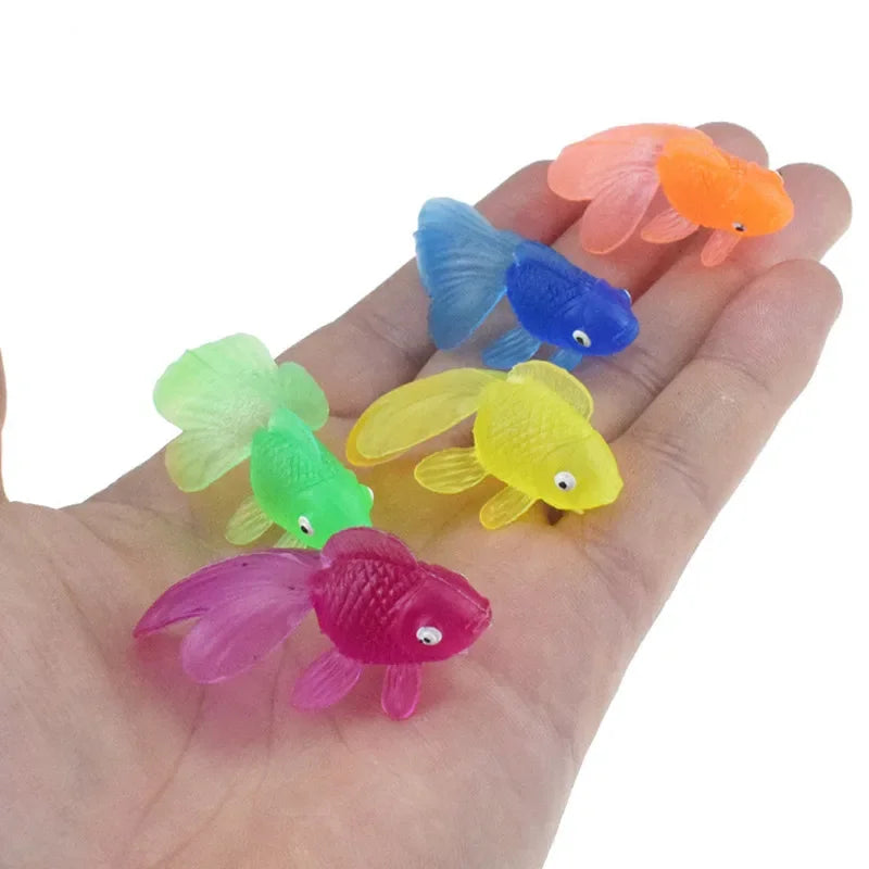 10-delige Gouden Dierenspeelset – Zacht Rubber Speelgoed voor Kinderen