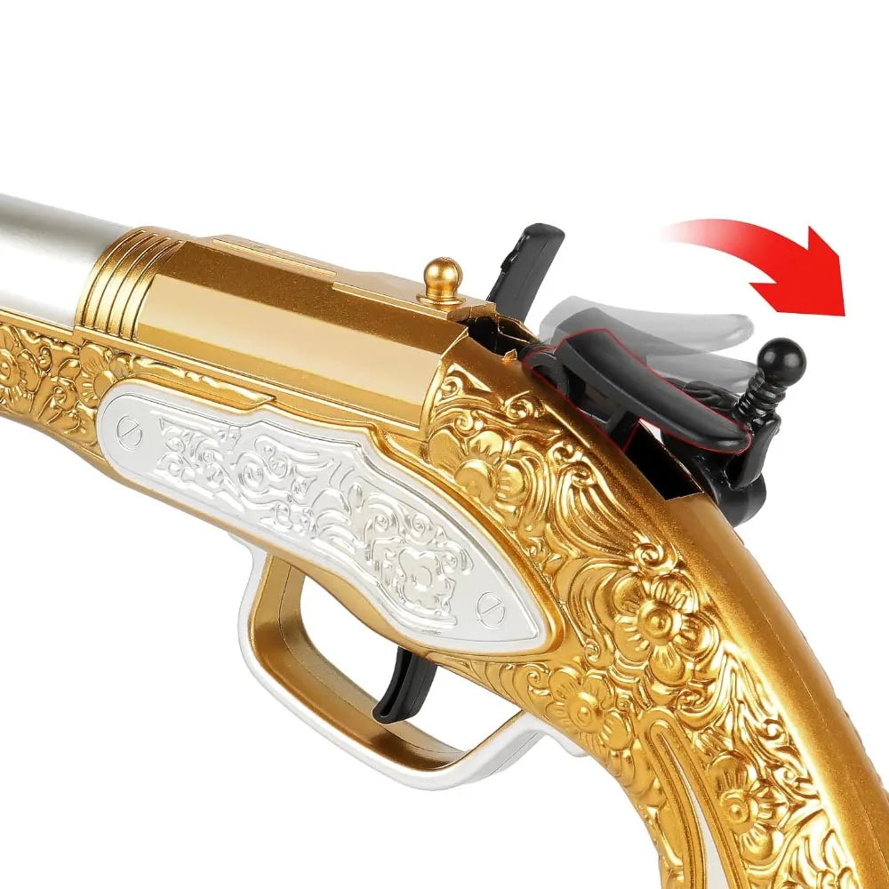 Gouden Piraat Speelgoedpistool met Zachte Kogels (6+)