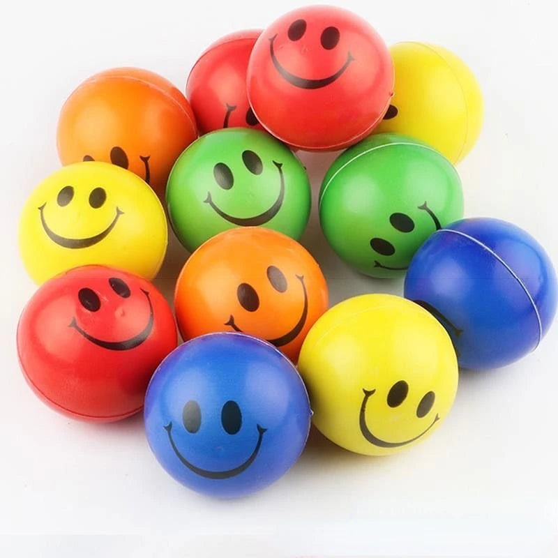 Set van 6 Glimlach Stressballen – Ontspanning & Plezier voor Kinderen