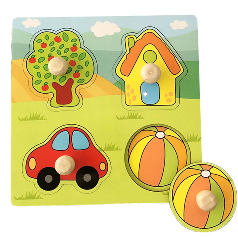 Montessori Houten Puzzel – Leren voor Baby’s & Peuters (1-4 jaar)