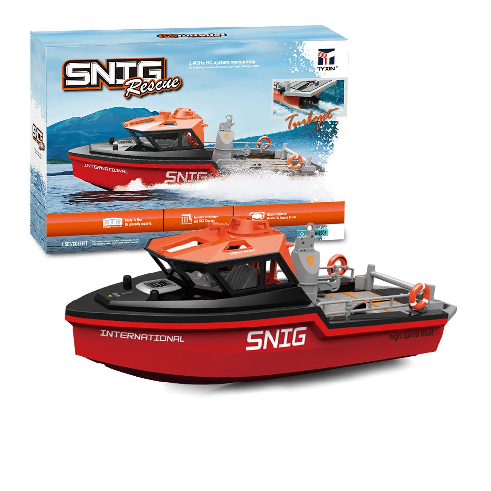 RC Reddingsboot TX694 – 2.4G Speedboot met 50m Bereik & 18min Speeltijd