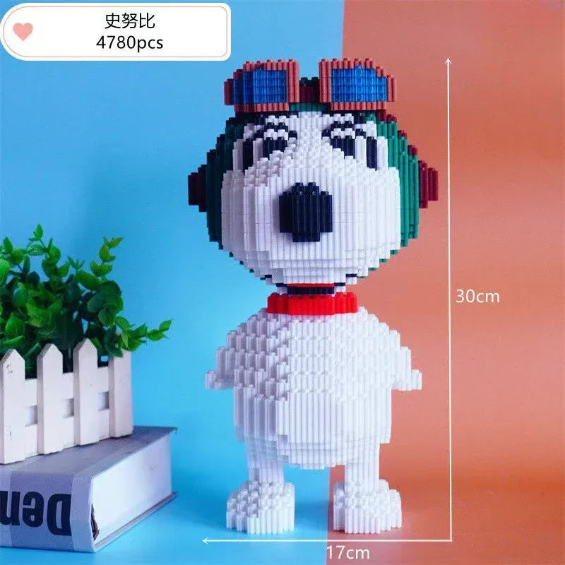 Snoopy bouwsteen driedimensionaal