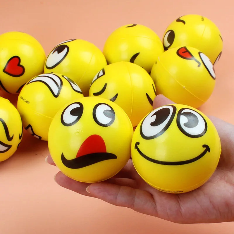 Set van 6 Glimlach Stressballen – Ontspanning & Plezier voor Kinderen