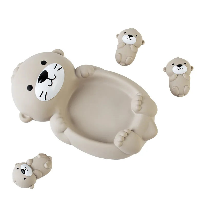 4x Drijvend Badspeelgoed – Zachte Dierenfiguren voor Baby & Peuter