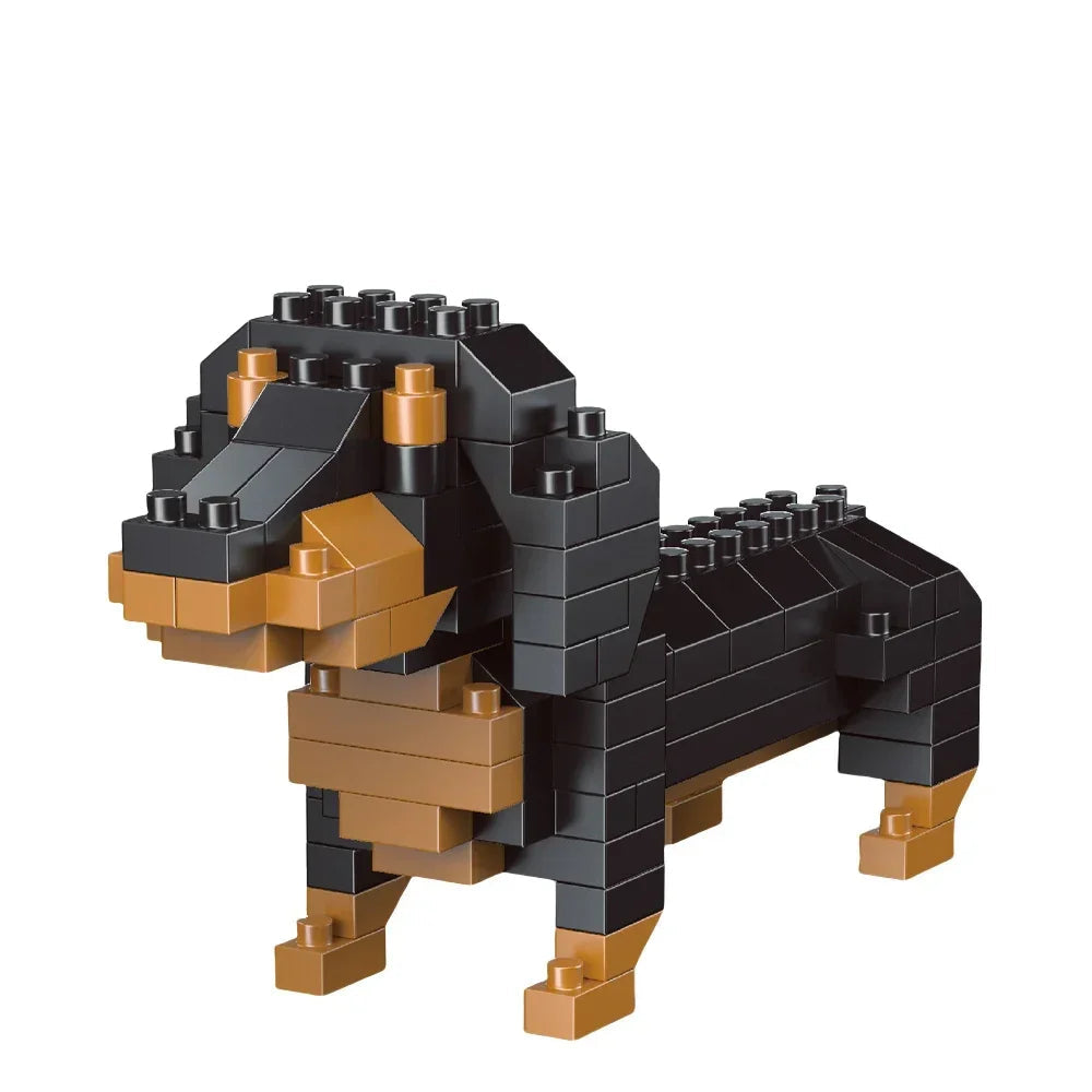 Mini Teckel Bouwset โ Micro Hond Bouwstenen (14+ Jaar)