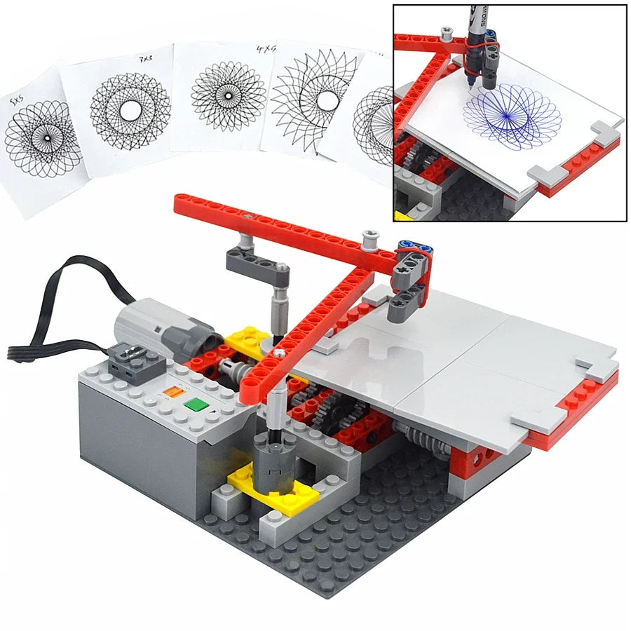 DIY Spirograaf Bouwset – MOC Tekenmachine voor Kinderen (3-12 jaar)
