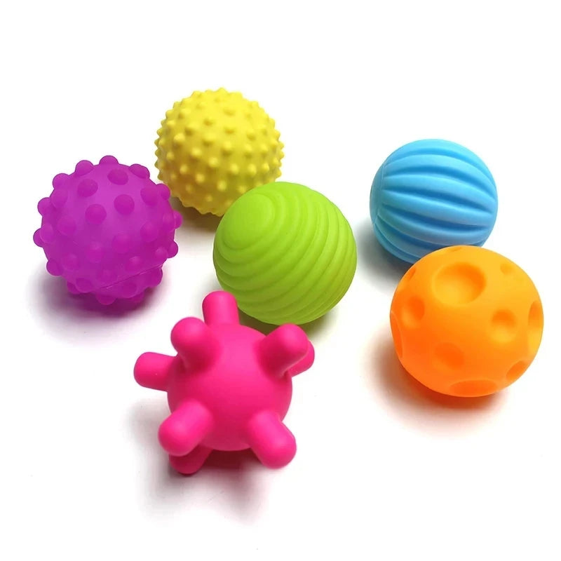 Montessori Babyballen – Zacht Rubber Speelgoed – 6+ Maanden