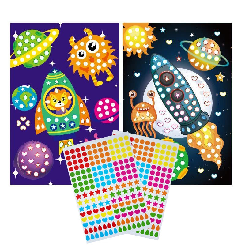 Dot Sticker Mozaïek Set – Creatief Plakplezier voor Kinderen 3-12 Jaar
