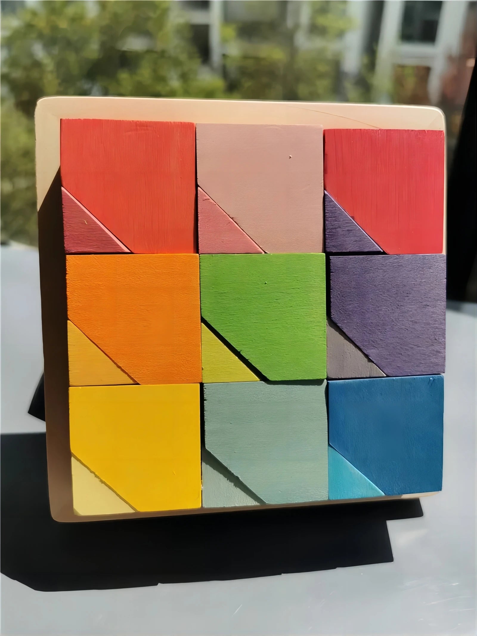 Grote Houten Regenboogblokken – Limoengroen | Montessori Blokken (4+)