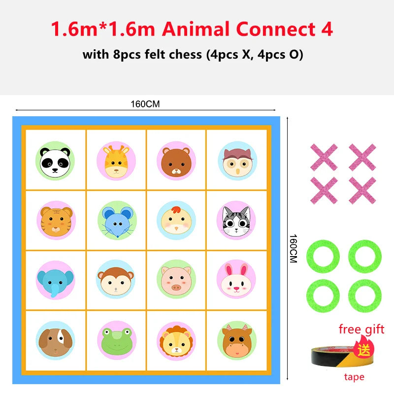 Buiten Tic Tac Toe Spel – Gobang XXL Teamspel voor Kinderen & Events