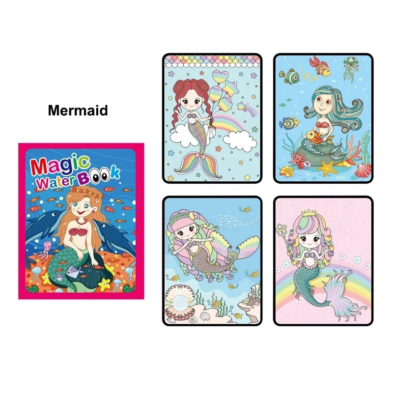 Magic Water Schilderboek – Herbruikbaar Kleurplezier voor Kinderen 0-6