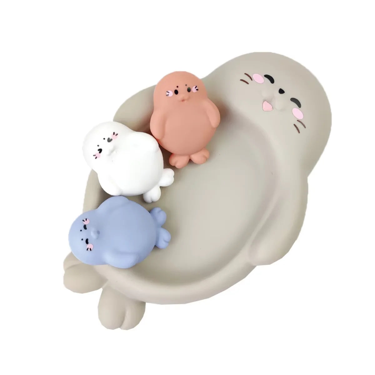 4x Drijvend Badspeelgoed – Zachte Dierenfiguren voor Baby & Peuter
