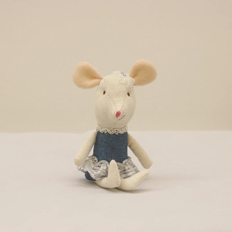 Schattige Knuffel Muis Familie – Pluche Poppen voor Poppenhuis 3+