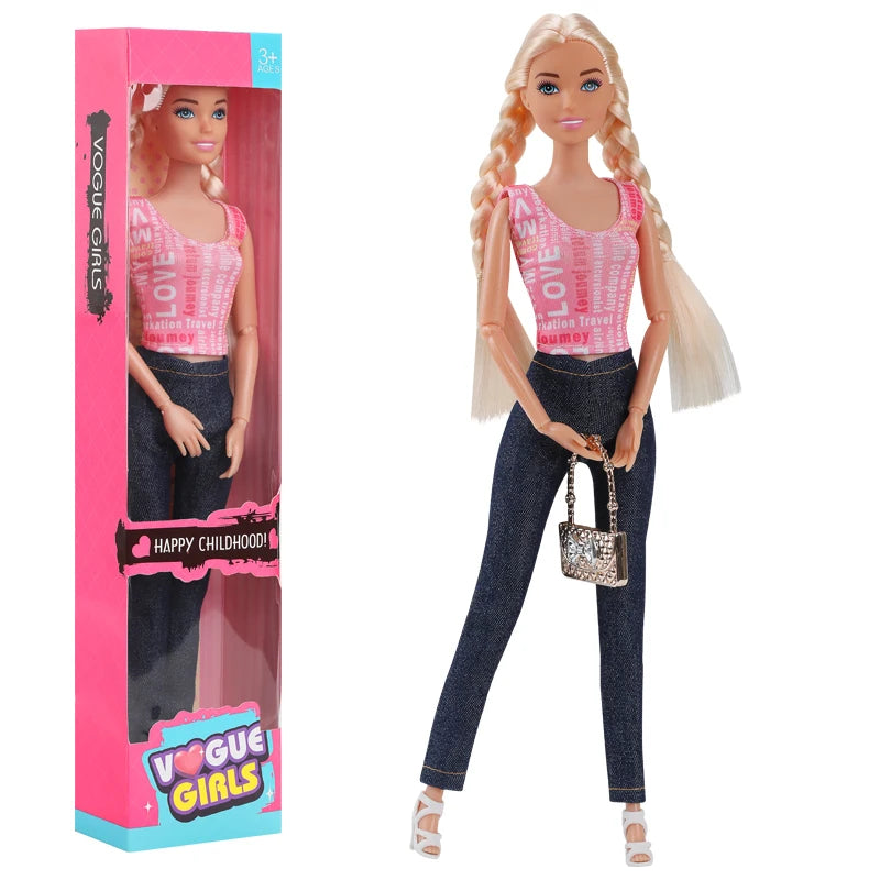 Modieuze Barbie Pop 30cm – Flexibele Speelpop met Outfit