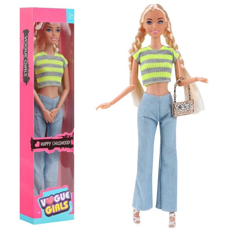Modieuze Barbie Pop 30cm – Flexibele Speelpop met Outfit