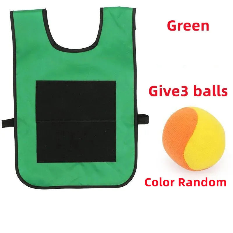 Sticky Jersey Vest voor Kinderen – Buitenspeelgoed met Klittenbandballen