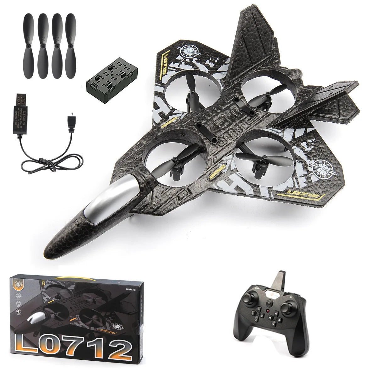 Mini RC Vliegtuig 2.4G – 360° Draaibaar & Zwaartekrachtbesturing