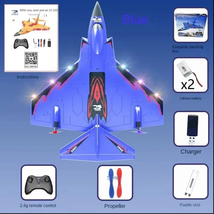 Mini RC Straaljager Su57 MiG29 – Voor Water & Land (2-kanaals)