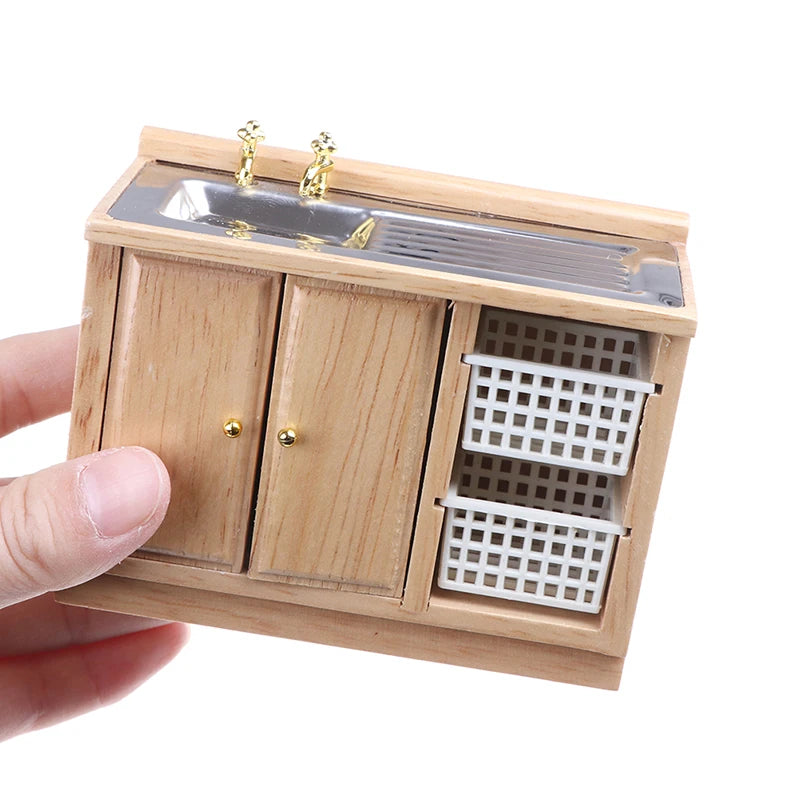 1:12 Miniatuur Poppenhuis Kast – Witte Keramische Meubelset