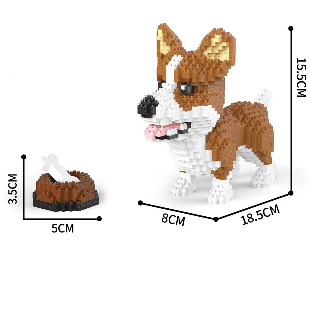 Yorkshire Terrier Hondenmodel – Micro Bouwstenen Set (14+)