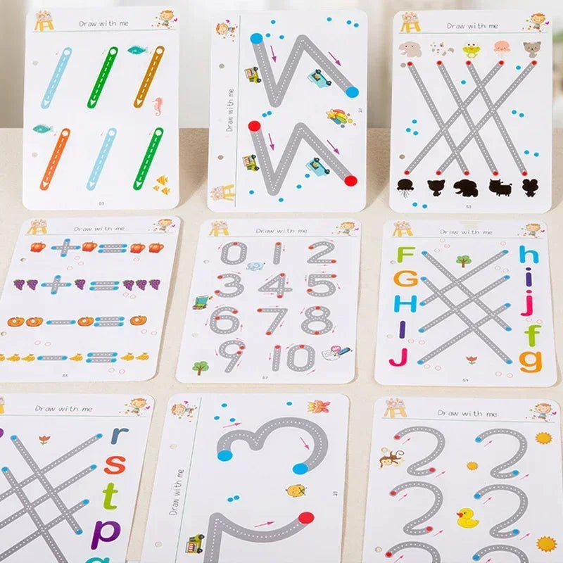 Montessori Pencontrole Tekenboek – 136 Pagina’s Educatief Schrijfplezier