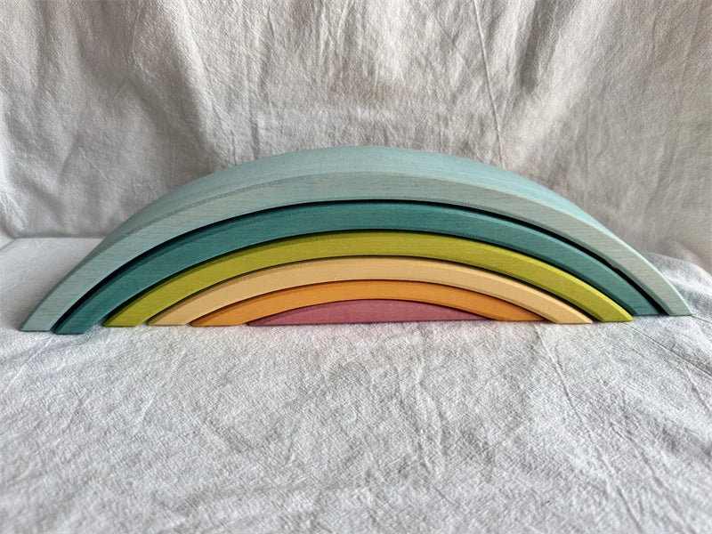 Montessori Houten Regenboog Stapelblokken – Duurzaam & Educatief