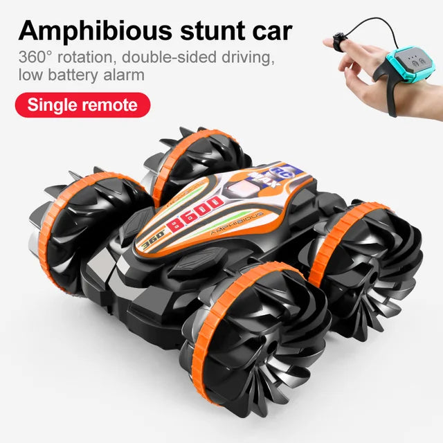 Amfibische RC Stuntauto – 4WD Waterdicht 360° Speelgoedauto